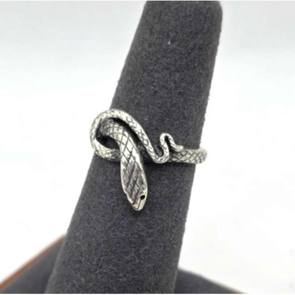 Snake Ring‎ Size 5.75 Textured Sterling Silver 925 Handmade NWOT